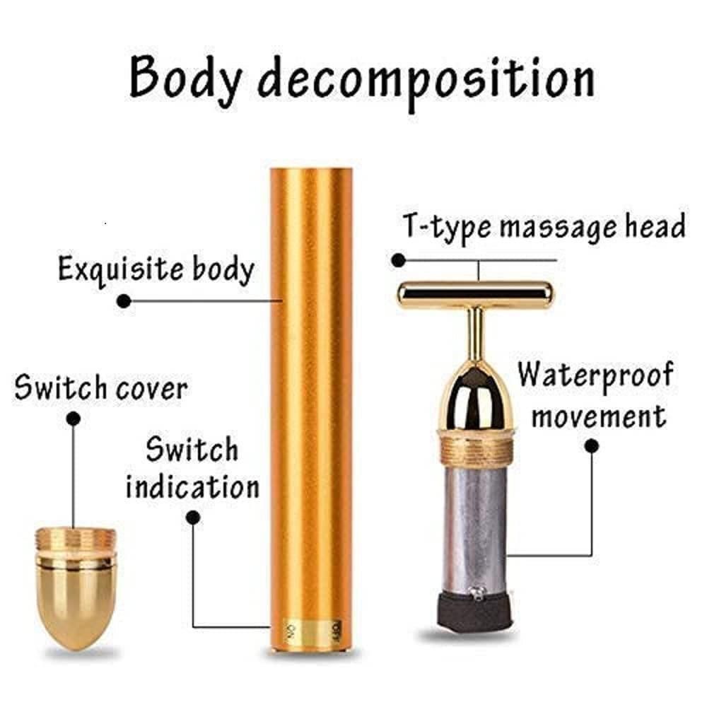 🔥HOT SALE🔥24K Gold Energy Beauty Bar Electric Facial Massage Roller