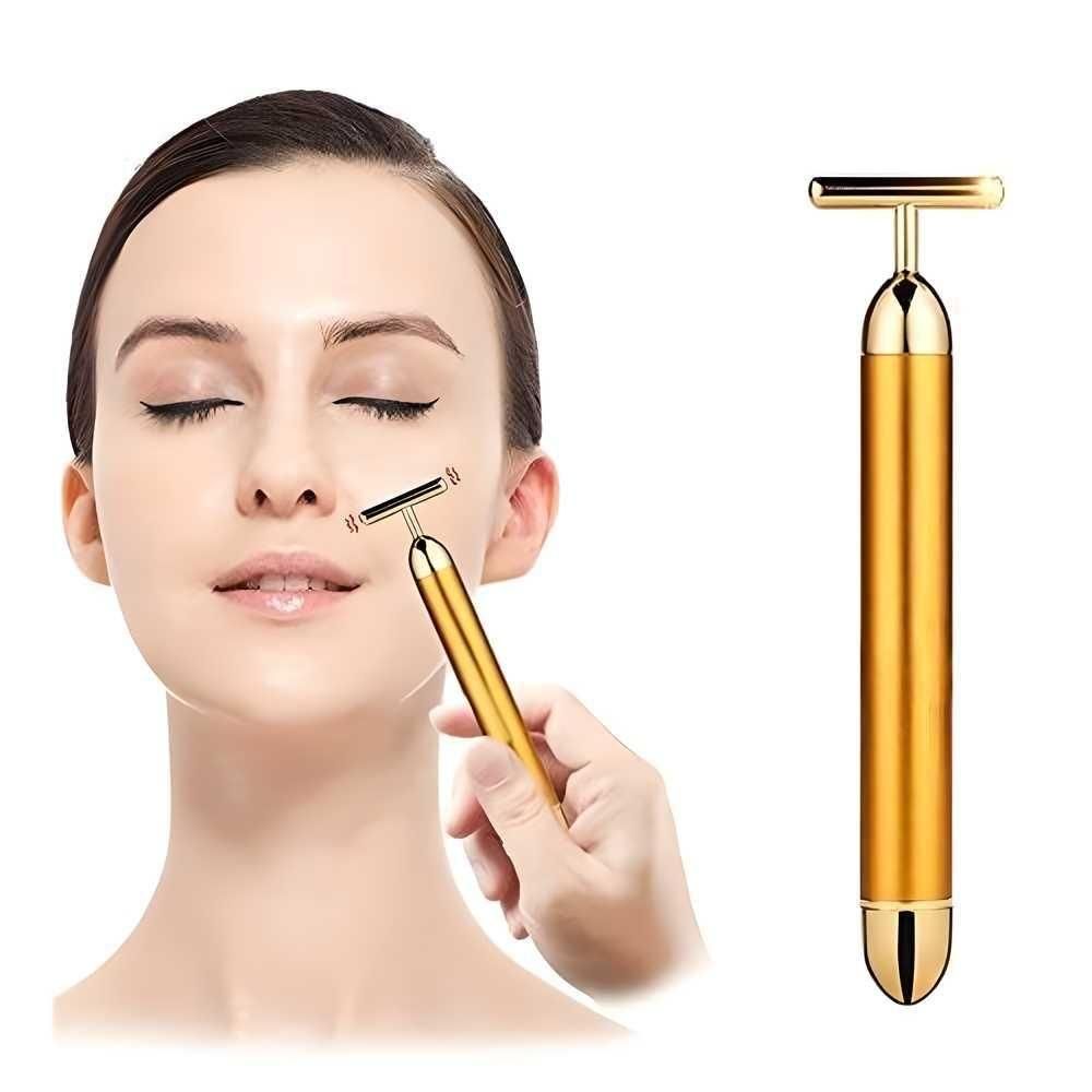 🔥HOT SALE🔥24K Gold Energy Beauty Bar Electric Facial Massage Roller